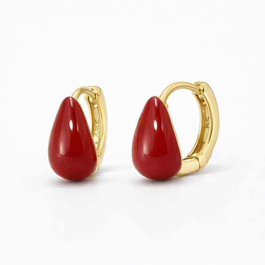 Chic Red Teardrop