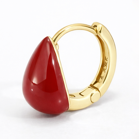 Chic Red Teardrop